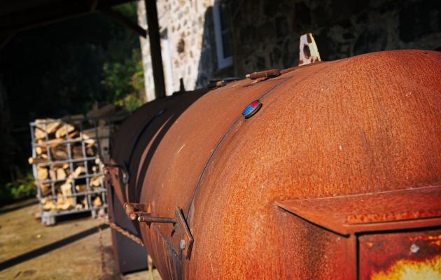 The smoker at  Potterland Farm and Smokery