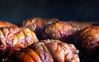 Lamb smoking at Potterland Farm and Smokery